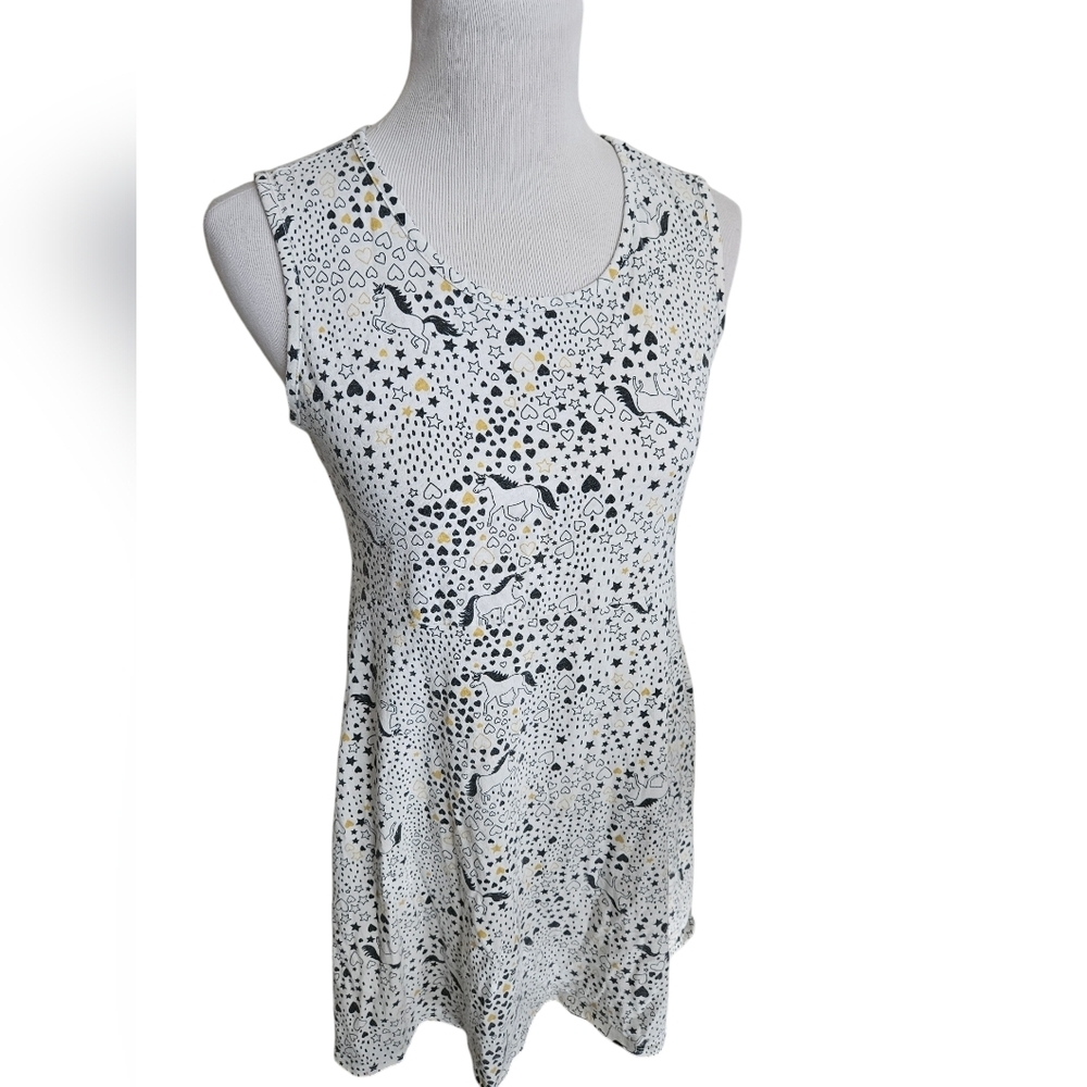 Wonder world unicorn print sleeveless top womens size XL.